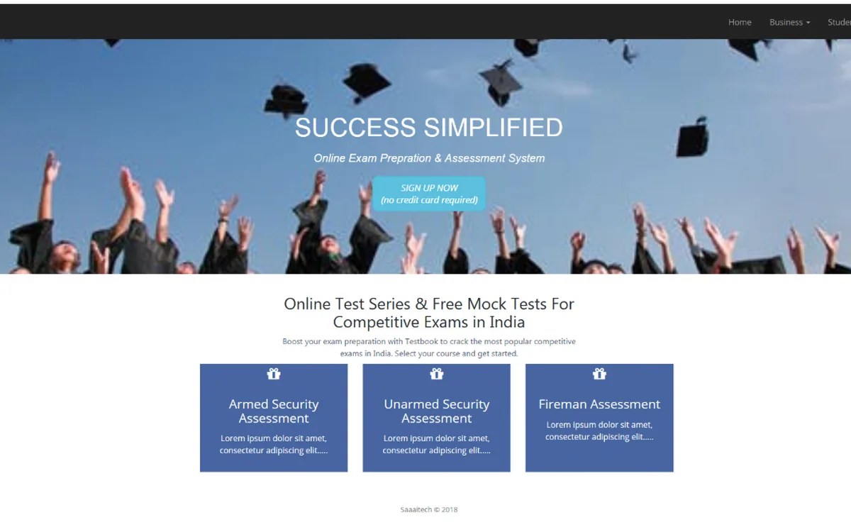 Saaaitech Assessments — screenshot